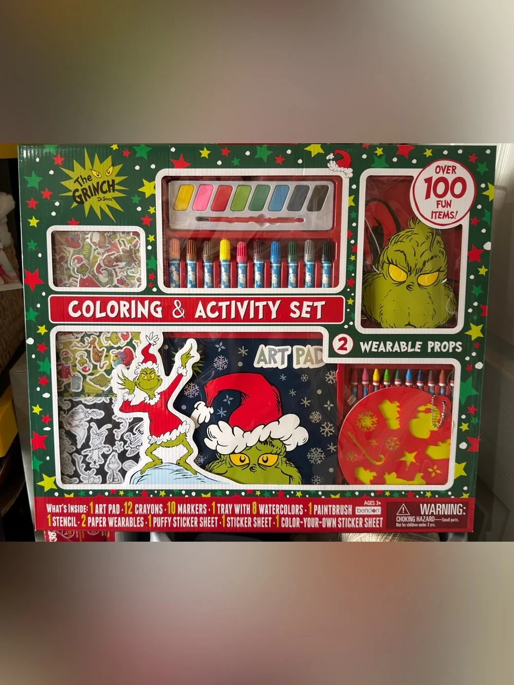 Coloring & Activity Set - Green/Red